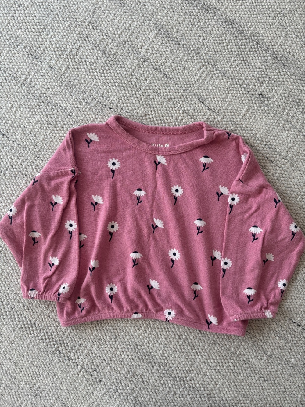 Kyte Baby Long Sleeve Drop Shoulder Top In Daisy